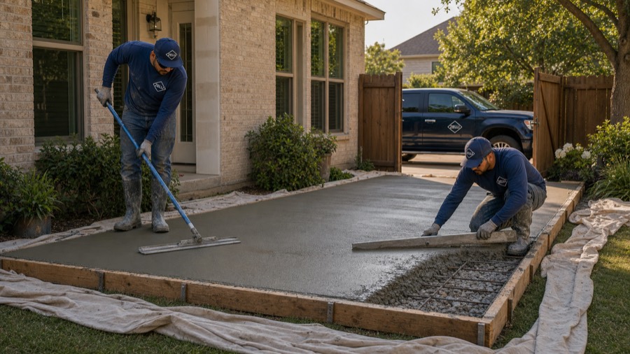 Plain patio or equipment pad