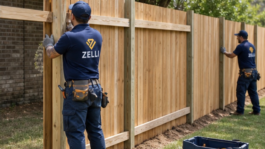 6-ft wood privacy fence