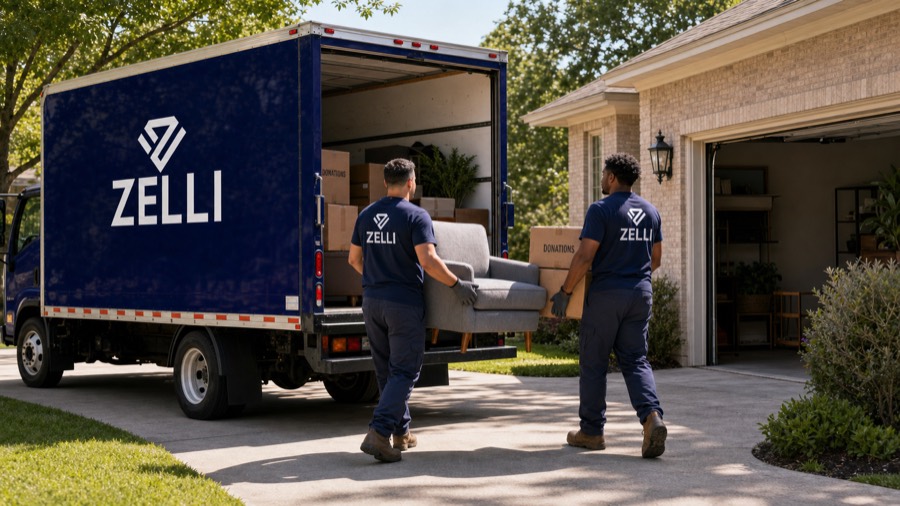 Pickup + delivery to donation center