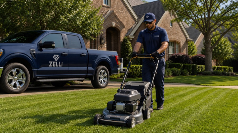 Standard-lot lawn mowing