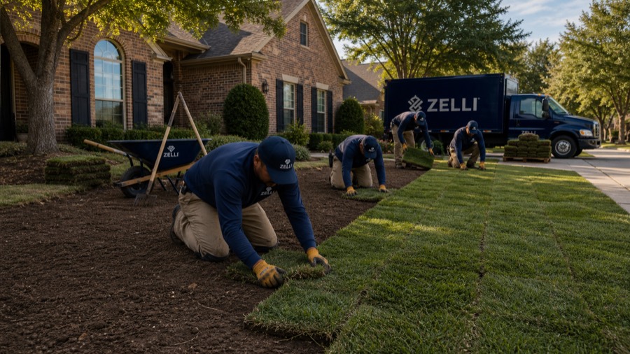 Sod installation