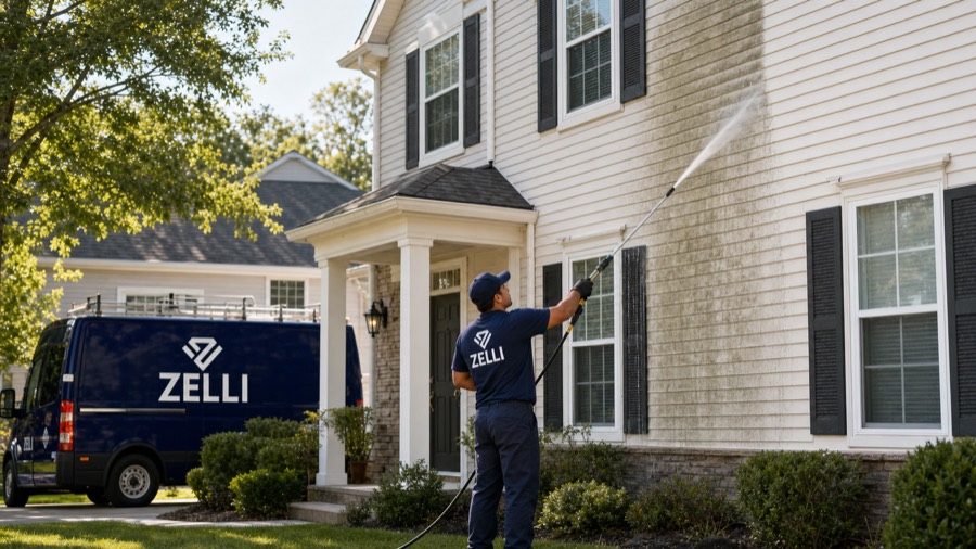 House siding soft wash